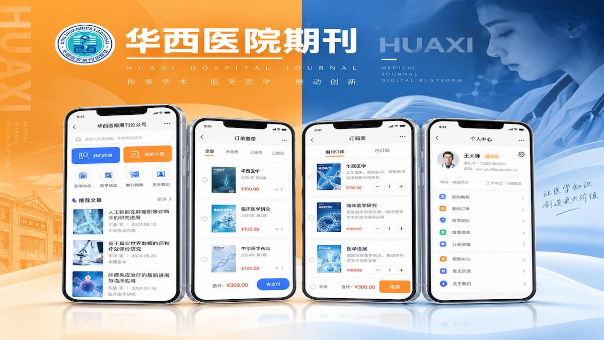 华西期刊投稿订阅公众号小程序