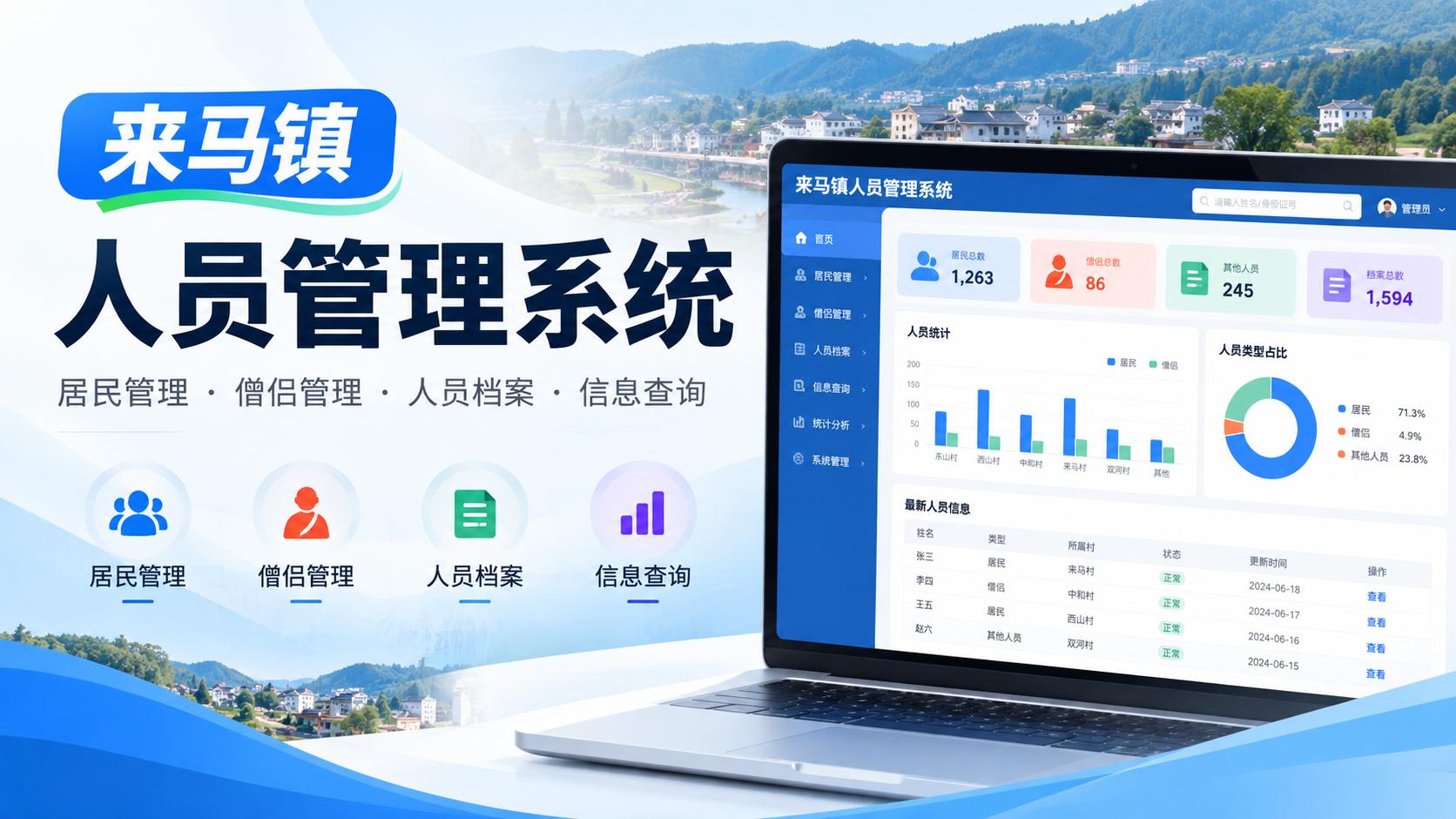 来马镇人员管理系统